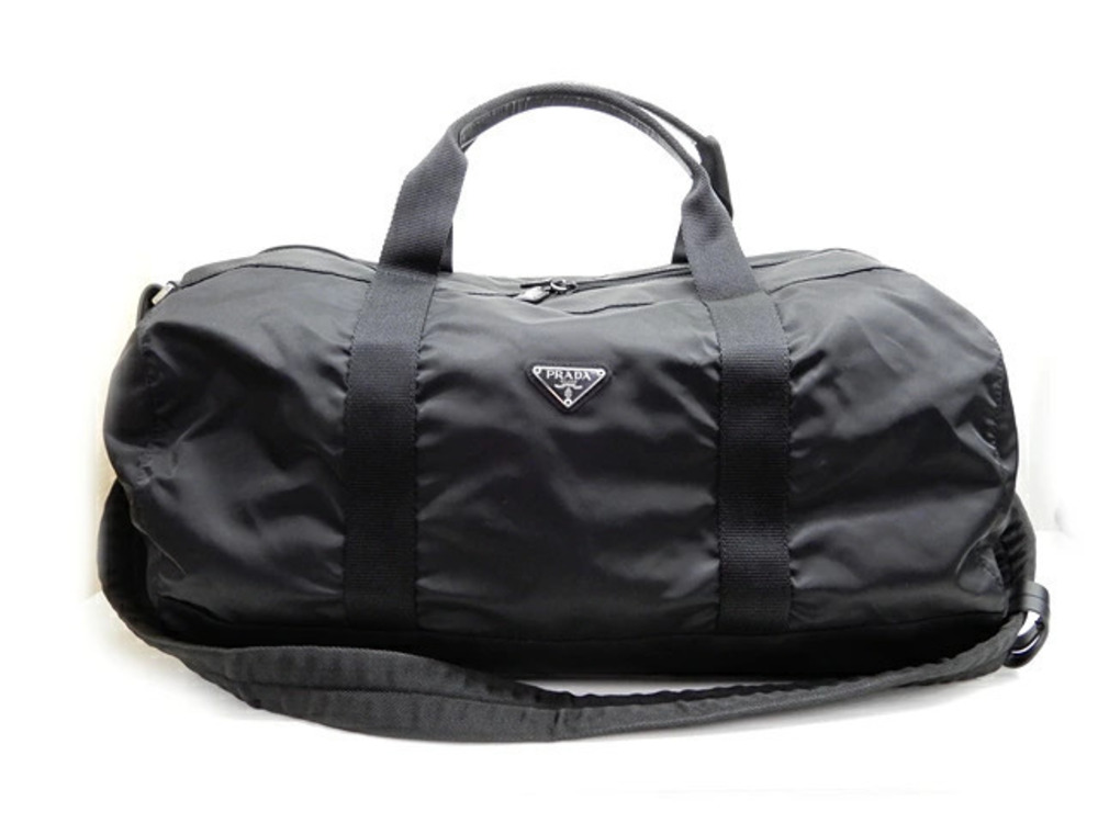 Prada Tessuto Boston bag black